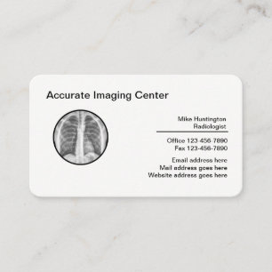 Cartes de visite pour l'imagerie médicale de radio