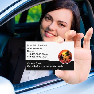 Cartes de visite pour l'immobilier tropical en Flo