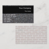 Cartes de visite pour l'industrie du bâtiment (Devant / Derrière)