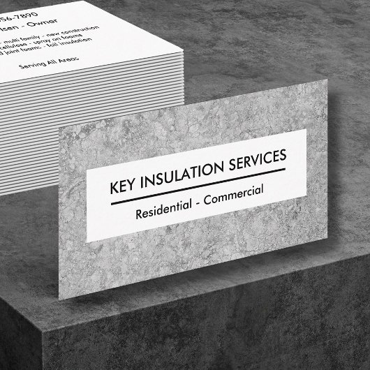 Cartes de visite pour l'isolation
