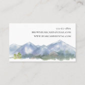 Cartes de visite pour location de vacances de chal (Dos)