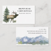 Cartes de visite pour location de vacances de chal (Devant / Derrière)