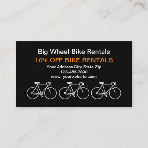 Cartes de visite pour location de vélos