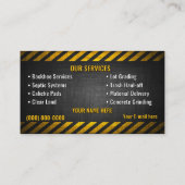 Cartes de visite pour machines (Dos)