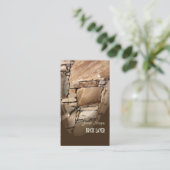 Cartes de visite pour maçons et tailleurs de pierr (Debout devant)