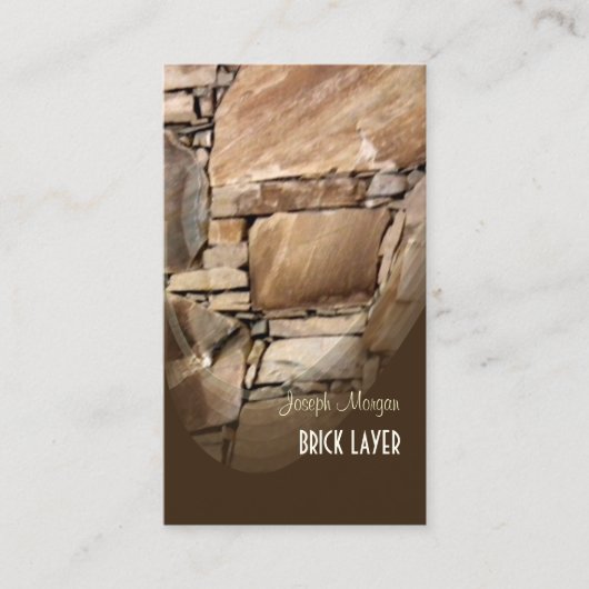 Cartes de visite pour maçons et tailleurs de pierr (Devant)
