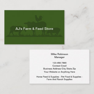 Cartes de visite pour magasin d'alimentation et de