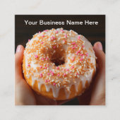 Cartes de visite pour magasin de beignets et de ca (Devant)
