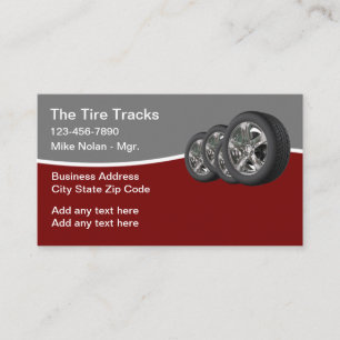Cartes de visite pour magasin de pneus automobiles