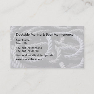 Cartes de visite pour marina de bateaux