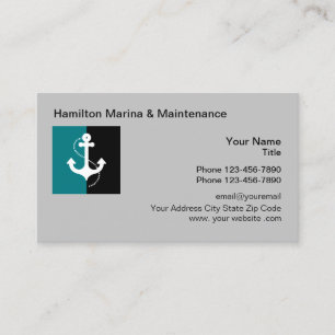 Cartes de visite pour marina et entretien de batea