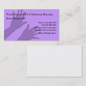 Cartes de visite pour massage (Devant / Derrière)