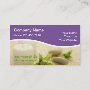 Cartes de visite pour massage