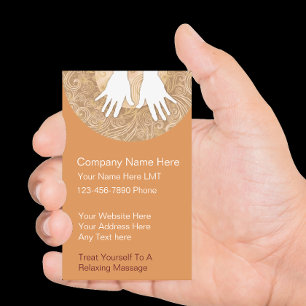 Cartes de visite pour massage