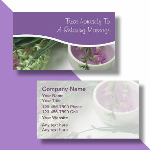 Cartes de visite pour massage