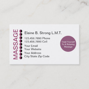 Cartes de visite pour massage