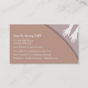 Cartes de visite pour massage