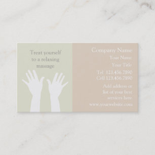 Cartes de visite pour massage