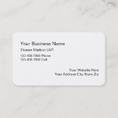 Cartes de visite pour massage (Dos)