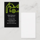 Cartes de visite pour mécanicien automobile (Devant / Derrière)