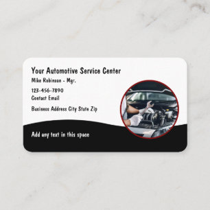Cartes de visite pour mécanicien automobile
