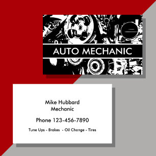 Cartes de visite pour mécanicien automobile Design