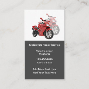 Cartes de visite pour mécanicien moto cool
