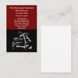 Cartes de visite pour mécanicien moto mobile