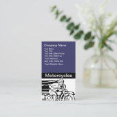 Cartes de visite pour moto (Debout devant)