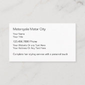Cartes de visite pour motos (Dos)