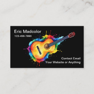 Cartes de visite pour musicien artsy à louer