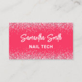 Cartes de visite Pour Nail Tech Hot Pink Parties s (Devant)