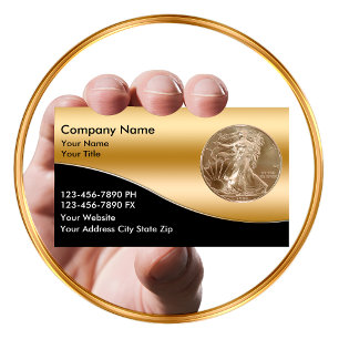 Cartes de visite pour négociant en monnaies de lux