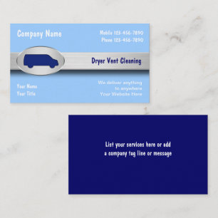 Cartes de visite pour nettoyage de conduit de séch