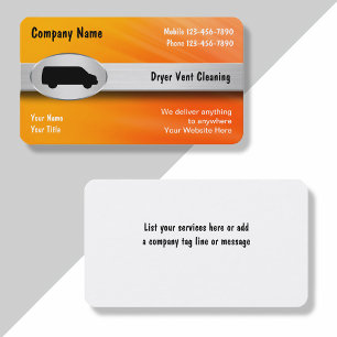 Cartes de visite pour nettoyage de conduit de séch