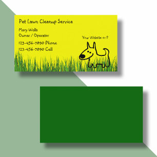 Cartes de visite pour nettoyage de pelouse pour ch
