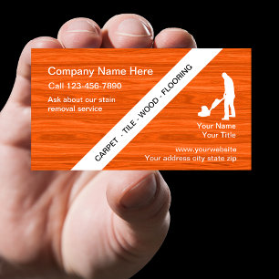 Cartes de visite pour nettoyage de sol