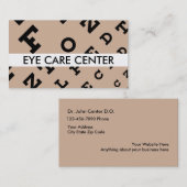 Cartes de visite pour ophtalmologue (Devant / Derrière)