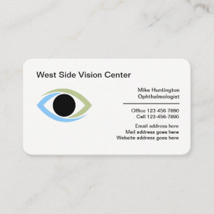 Cartes de visite pour optométriste de soins oculai