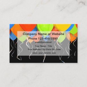 Cartes de visite pour organisateur de fêtes et d'é