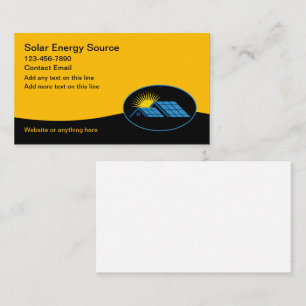Cartes de visite pour panneaux d'énergie solaire