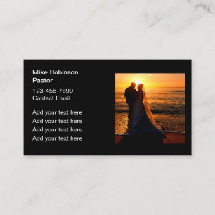 Cartes de visite pour pasteurs de mariages chrétie