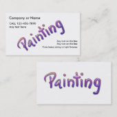 Cartes de visite pour peintre (Devant / Derrière)