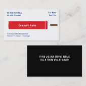 Cartes de visite pour peintre (Devant / Derrière)