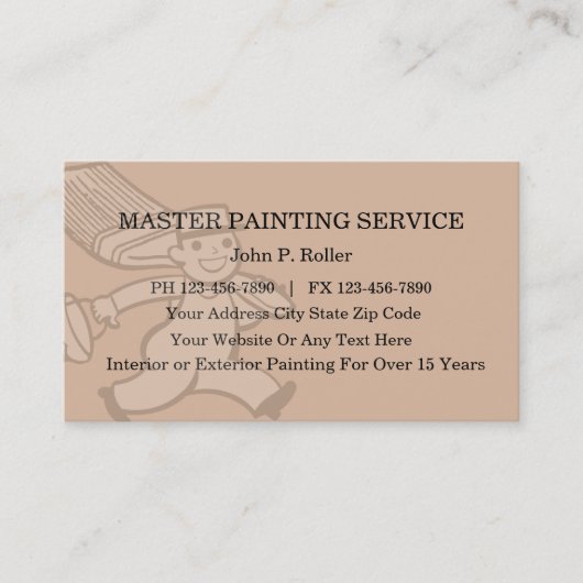 Cartes de visite pour peintre (Devant)