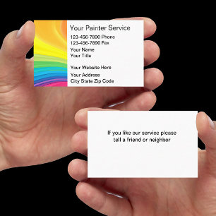 Cartes de visite pour peintre design moderne