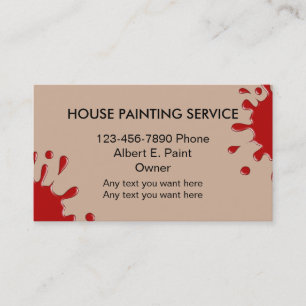 Cartes de visite pour peintre en bâtiment