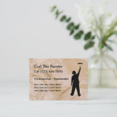Cartes de visite pour peintre professionnel (Debout devant)