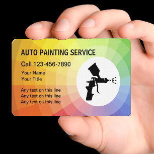 Cartes de visite pour peinture automobile