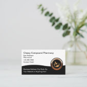 Cartes de visite pour pharmacie composée Classy (Debout devant)